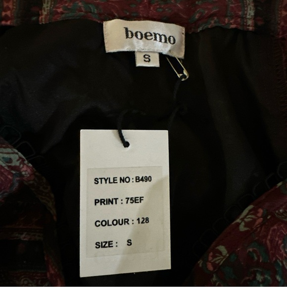 Revolve Boemo Bastille Midi Dress in Maroon Tiered Size Small NWT - Picture 8 of 14